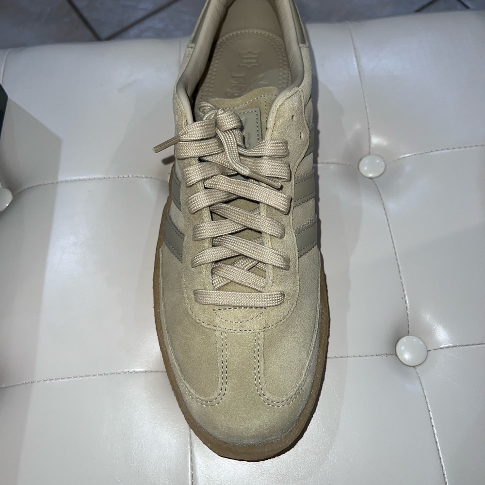 Kith Beige Suede Sneakers Minimalist Design